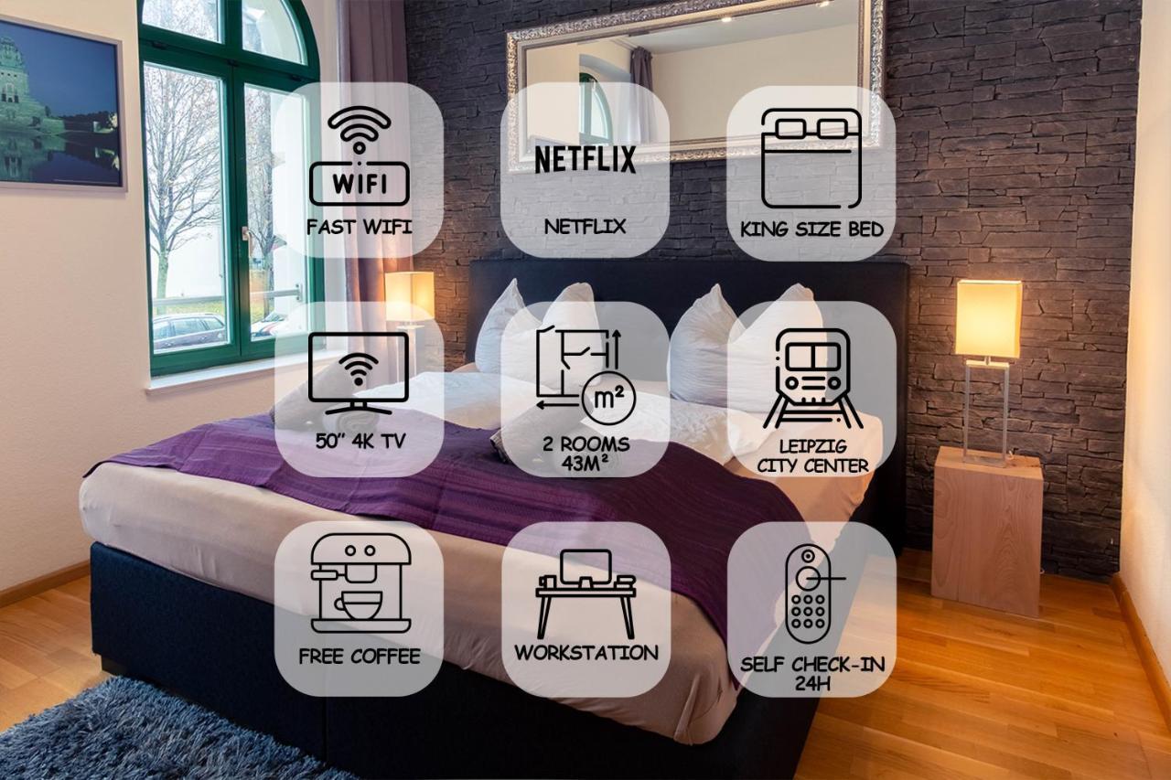 Feelgoodflats Design Apartment In City Center, Central Station Close With Netflix Und Workplace 莱比锡 外观 照片